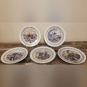 Vintage D'Arceau Limoges Collector Plates "Lafayette Legacy"